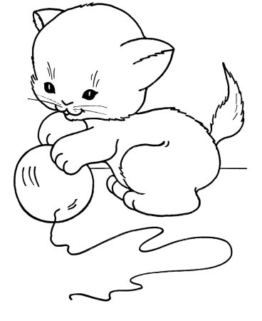 Котенок. Раскраска