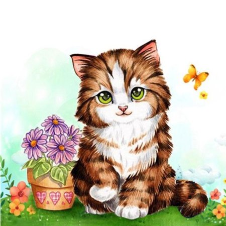 Рыжий кот мультяшный