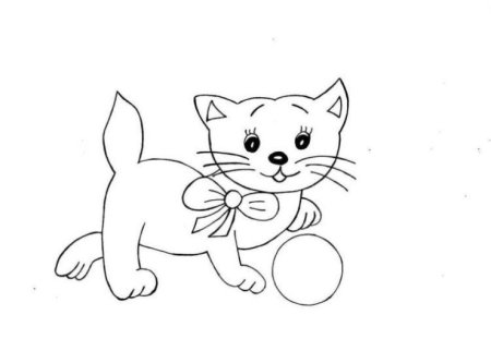 Кошка для рисования для детей