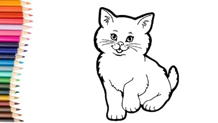 Котенок. Раскраска