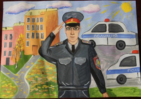 Рисунок на тему полицейский дядя Степа