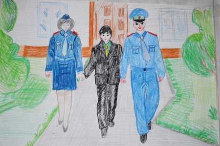 Рисунок к Дню полиции на конкурс