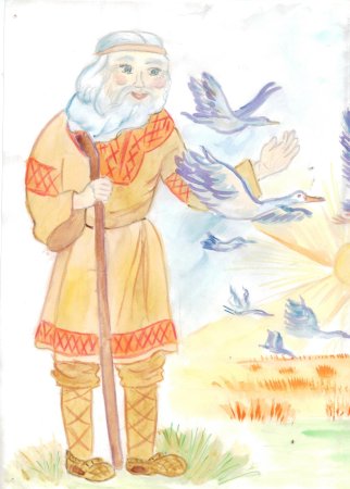 Старик годовик рисунки детей