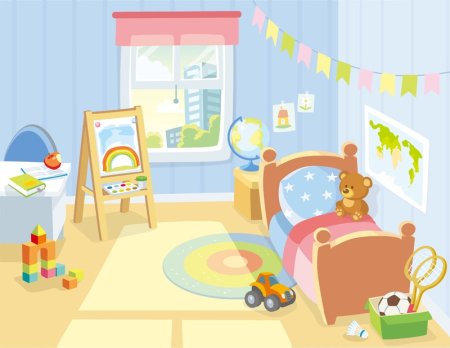 Комната для детей мультяшная