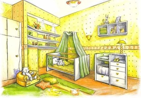 Нарисованная детская комната