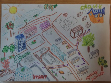 Маршрут дом детский сад