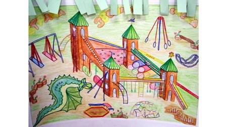 Рисунок детская площадка моей мечты (52 фото)