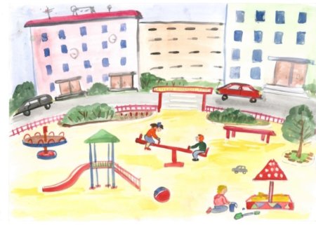 Детская площадка мечты рисунки