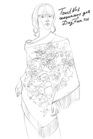 Платок карандашом