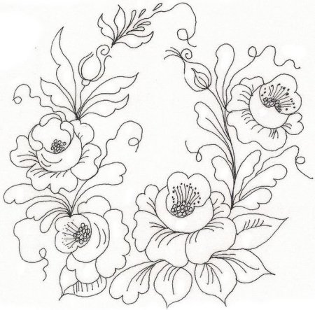 Петриковская роспись раскраска для детей