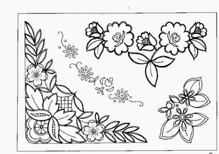 Угловой узор для вышивки гладью