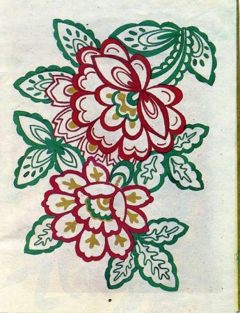 Цветочные узоры на Павловских платках