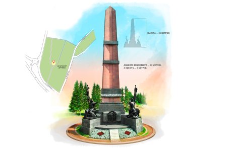 Монумент дружбы Уфа рисунок