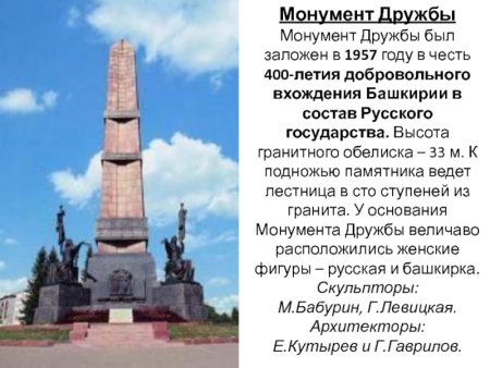 Монумент дружбы Уфа вектор