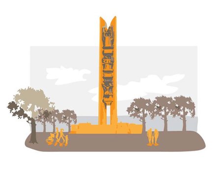 Монумент дружбы народов Ижевск рисунок