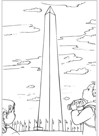 Памятник раскраска для детей