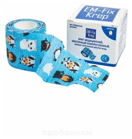 Бинт вариант эластич когезив (самофиксир) цвет красн 4м х 10см x1 арт 14187