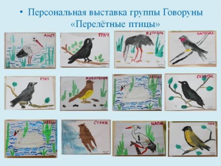Рисование в детском саду перелетные птицы