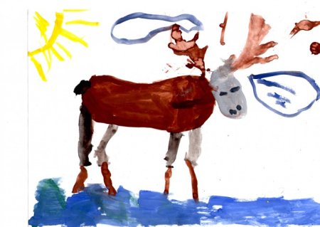 Детские рисунки лося