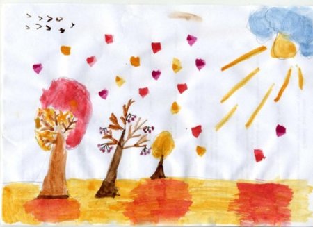 Осень красками для детей