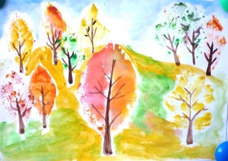 Рисунок красота осени в детский сад