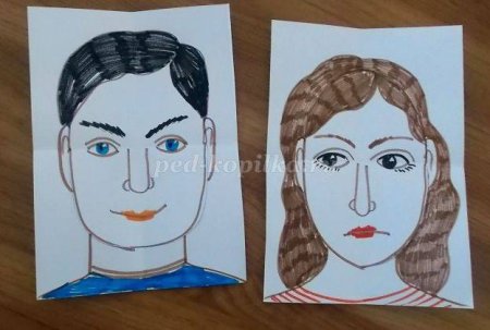 Рисование портрет папы в подготовительной группе