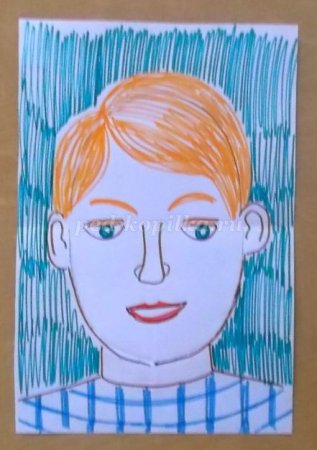 Портрет друга рисование в подготовительной группе