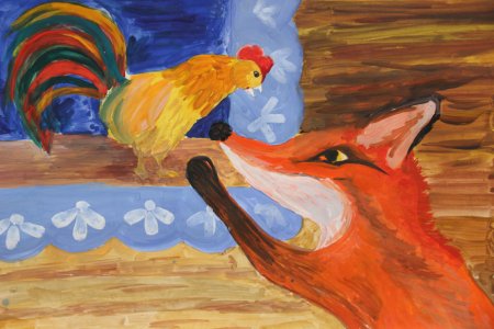 Петушок золотой гребешок и лиса