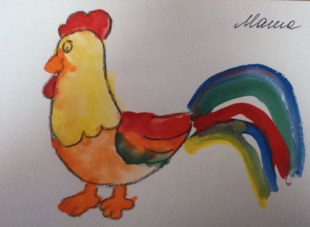 Золотой петушок детский рисунок