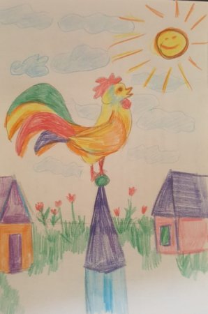 Рисование средняя группа петушок золотой гребешок