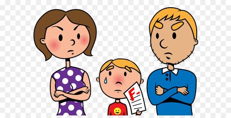 Конфликт родителей с детьми нарисованные