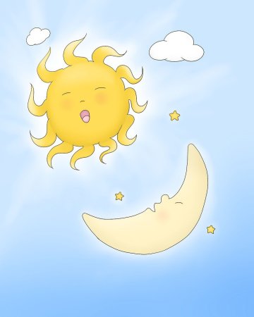 Сказочные солнце и Луна