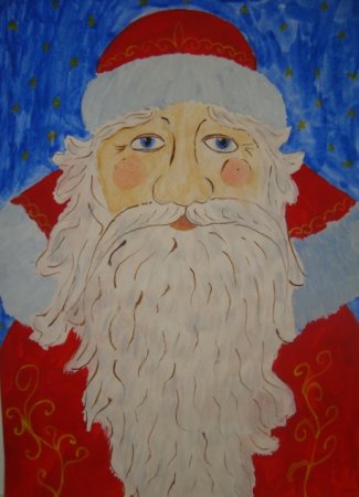 Рисование с детьми дед Мороз
