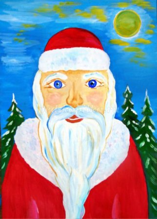 Лицо Деда Мороза раскраска