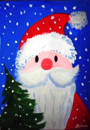 Портрет Деда Мороза для детей