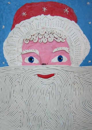 Рисование дед Мороз подготовительная