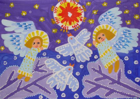 Рождество детские рисунки