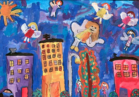 Детские Рождественские рисунки