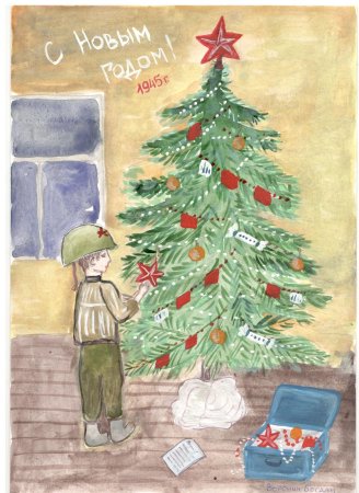 Рисование для детей елка Победы
