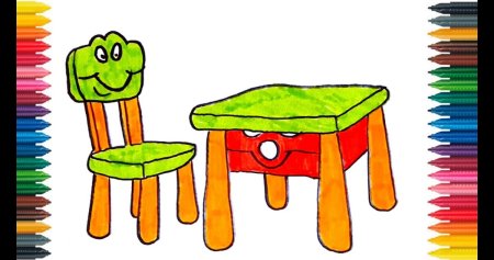 Стол и стул рисунок