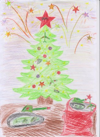 Рисунок елка Победы на конкурс