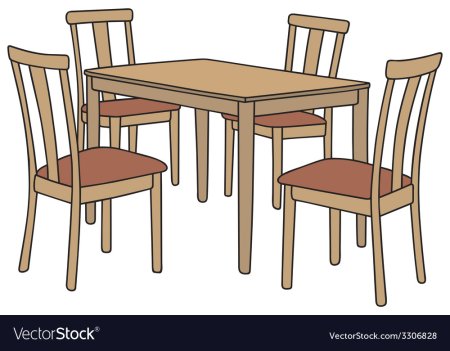 Нарисовать обеденный стол