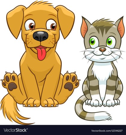Мультяшные котики и собачки