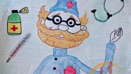 Детские рисунки врачей