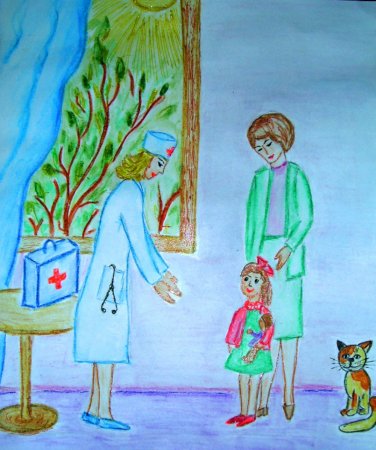Рисунки на тему медицина глазами детей