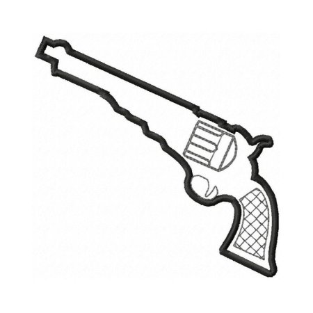 Пистолет лайн рисунок