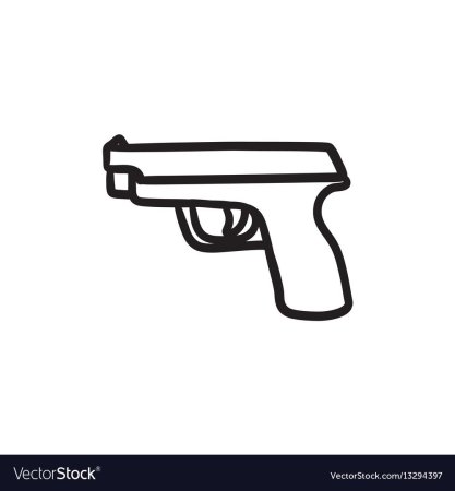 Desert Eagle чертёж с размерами вид спереди