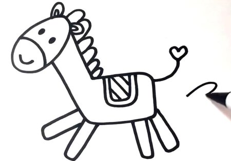 Лошадка рисование для детей