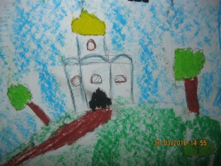 Церковка детский рисунок