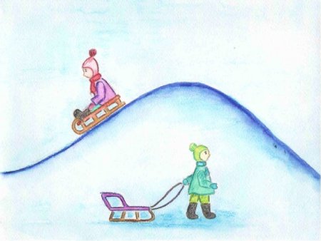 Иллюстрация к пословице любишь кататься люби и саночки возить